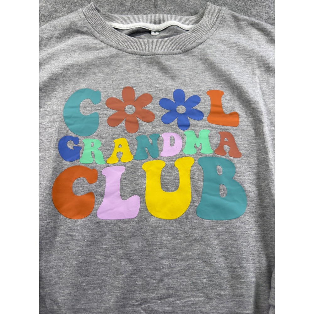 Unbranded Cool Grandma Club Sweatshirt Women S Grey Graphic Retro Pullover - Picture 6 of 9